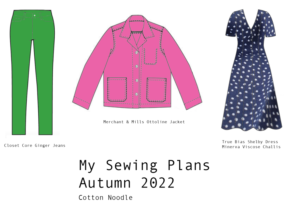 My Sewing Plans for Autumn 2022